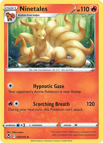 Ninetales (018/195) [Sword & Shield: Silver Tempest]