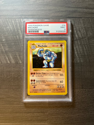 Machoke Shadowless #34 PSA 9