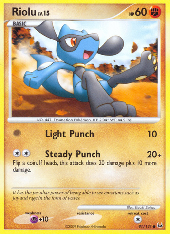 Riolu (91/127) [Platinum: Base Set]